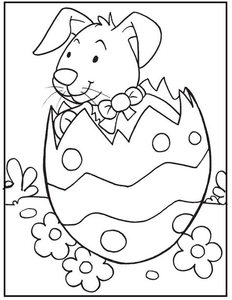 cute rabbit  easter egg coloring pages  kids cfl printable