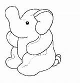 Coloring Bebes Dibujos Elefantes Elefante Beanie sketch template