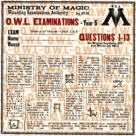 image owl exam paperpng harry potter wiki fandom powered  wikia