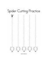 Cutting Spider Practice Coloring Change Template sketch template