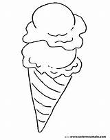 Ice Cream Coloring Cone Kids Pages Summer Drawing Melting Snow Icecream Printable Cube Print Color Sheets Affordable Way Make Getcolorings sketch template