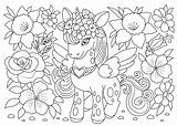 Eenhoorn Kleurplaat Bloemen Kleurplaten Vlinders Cadeaus sketch template
