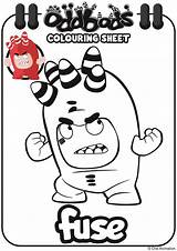 Oddbods Coloring Pages Colouring Sheet Fuse Oddbod Books Sheets Popular Kids sketch template
