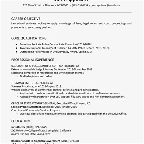 law student resume template resume