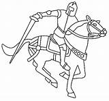 Knight Horseback Coloring Iv Coloringcrew sketch template
