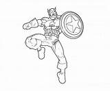 America Captain Coloring Pages Cartoon Printable Getcolorings Color Print sketch template