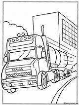 Kleurplaat Kleurplaten Vrachtwagens Wheeler Freightliner Getcolorings Voertuigen Getdrawings sketch template
