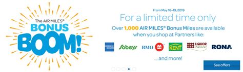 current air miles promotions updated