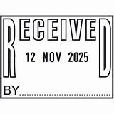 Received Date Stamp Rubber Stamper P700 Colop Postal Supplies sketch template