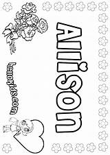 Allison Coloring Pages Hellokids Girls Sheets Print Color sketch template