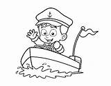 Captain Boat Coloring sketch template