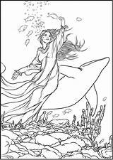 Coloring Pages Haven Creative Fantasy Dover Book Adult Publications Colouring Books Animal Doverpublications Mermaids Ocean Adults Curious Johanna Creatures Basford sketch template