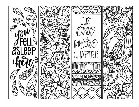 coloring pages bookmarks printable