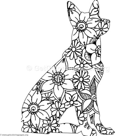 zentangle dog coloring pages coloring coloringbook