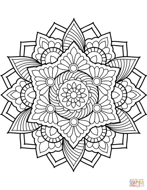 ausmalbild blumen mandala ausmalbilder kostenlos zum ausdrucken