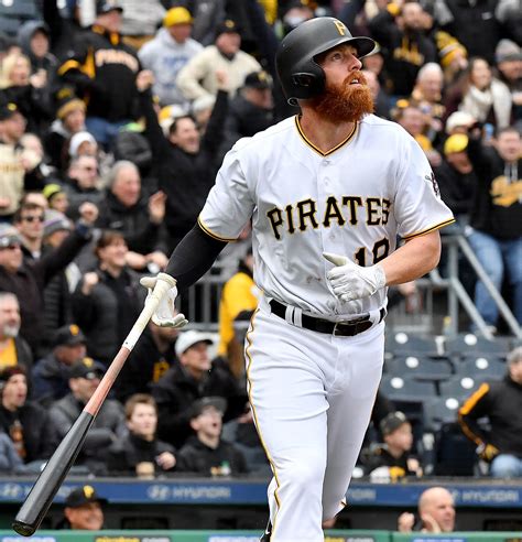 colin moran watches his grand slam fly over the fence pittsburgh pirates pirates mlb pirates