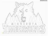 Coloring Timberwolves Pages Mn Collection Divyajanani sketch template