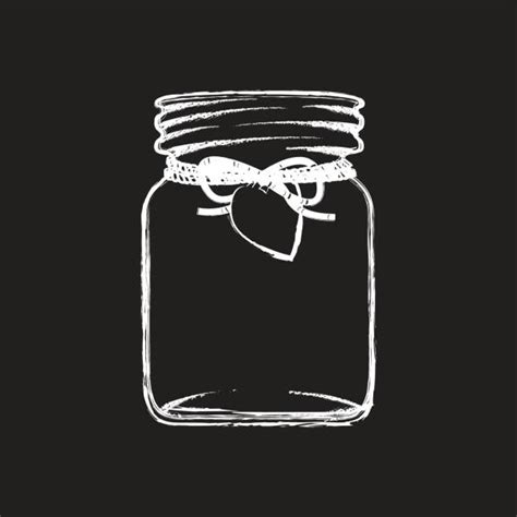 Black And White Cartoon Strawberry Jam Jar Illustrations