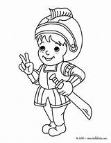 Knight Carnival Costume Kid Coloring Pages Print Color sketch template