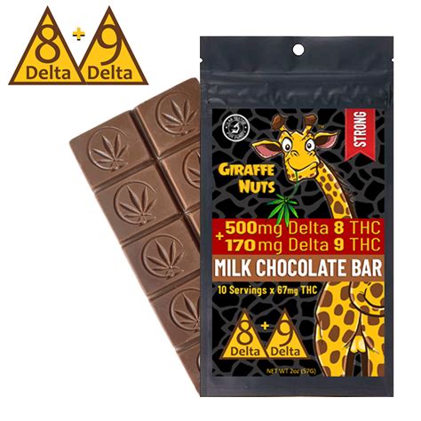 mg delta  mg delta  thc milk chocolate bar giraffe nuts  cbd thc products