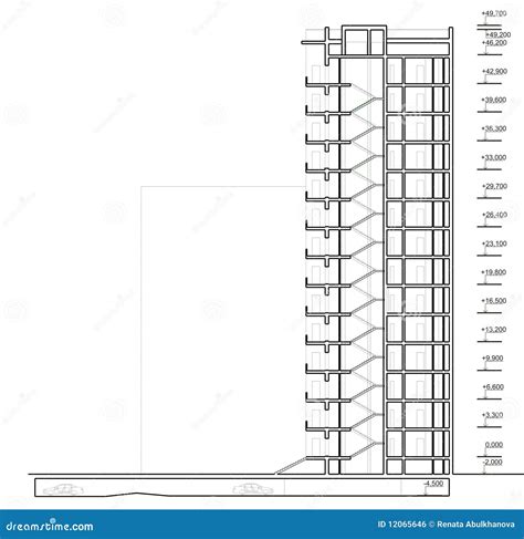 vertical section house royalty  stock image image