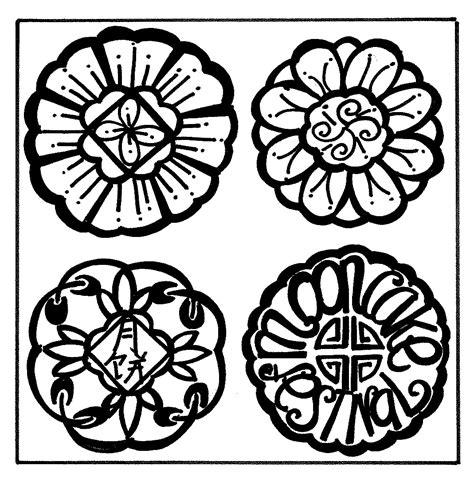 moon cake coloring coloring pages