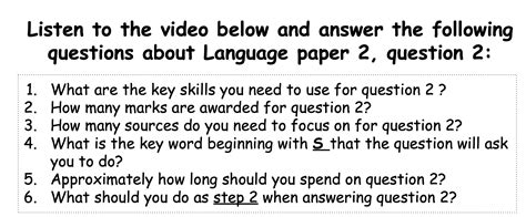 language paper  question  teaching resources