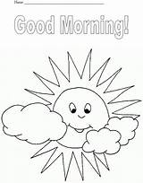 Morning Good Template Coloring sketch template