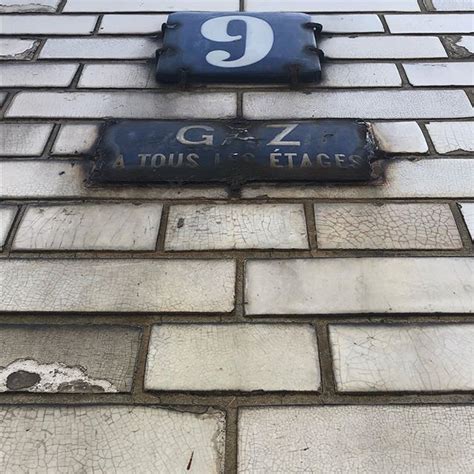 number  number  number  street plate vintage paris wall ceramic tiles