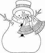 Snowman Sellos Digitales Stamp Navidad Patrones Colorear Redwork Moldes sketch template