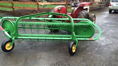 john deere  side delivery hay rake youtube