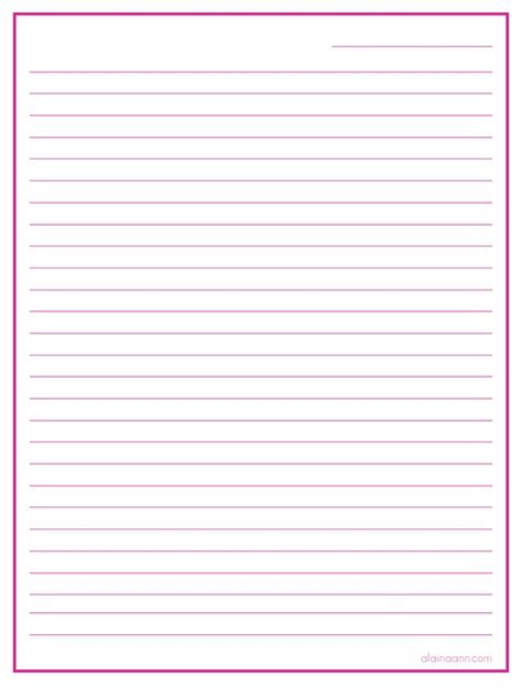 lined page organized life  printable  paper printables
