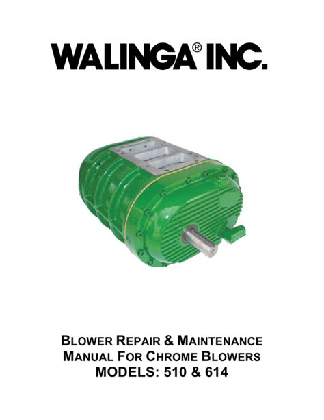 blower repairmaintenance manual manualzz