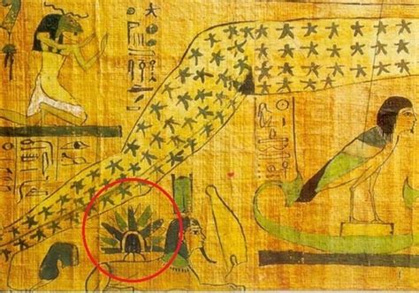 Manoscritto Egiziano Mostra Un Atterraggio Ufo Sulla