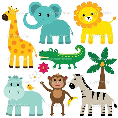 cute cartoon wild animal clipart   cliparts  images  clipground
