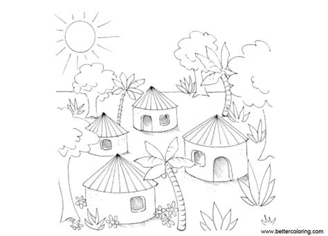 village  jungle coloring pages  printable coloring pages