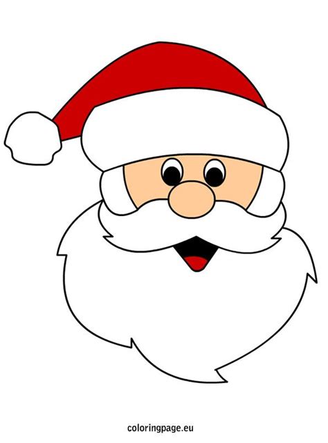 santa claus face coloring page cricut pinterest santa face