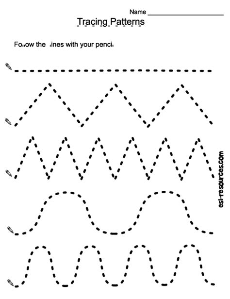 tracing patterns worksheet