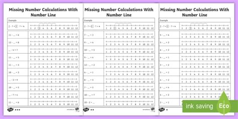 missing number subtraction   number  worksheet worksheet