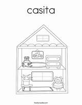 Casita Print sketch template