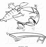 Board Diving Coloring Clipart Cartoon Jumping Elephant Pages Template Vector Getdrawings Drawing sketch template