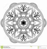 Indian Mandala Flower Vector Islam Coloring Book Illustration Oriental Ottoman Motifs Arabic Pattern Drawing Preview Curve Getdrawings sketch template