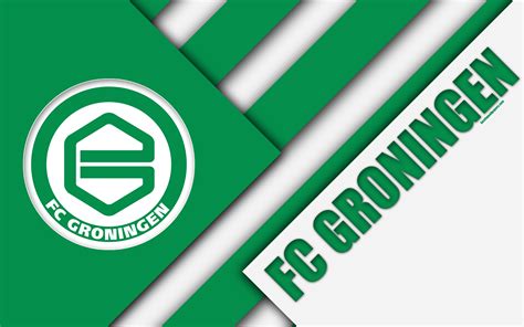 wallpapers groningen fc emblem green white abstraction  material design dutch