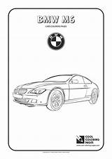 Coloring Bmw M6 Pages Cool Cars Kids Print Vehicles Engine sketch template