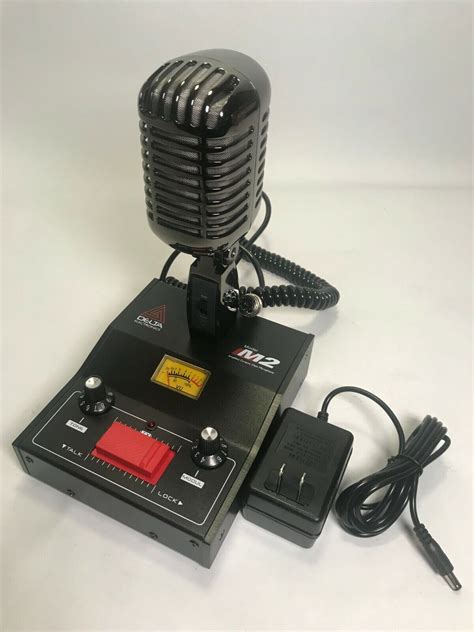 pin  icom black chrome delta  amplified power base microphone ham mic ebay