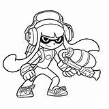 Splatoon Coloring Pages Inkling Girl sketch template
