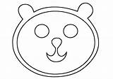 Coloring Bear Head Large sketch template