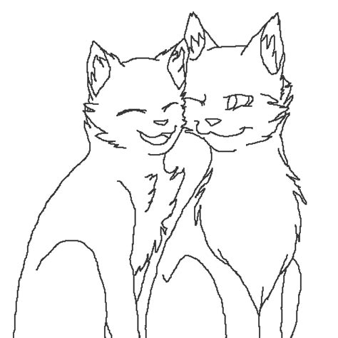 pixilart warrior cat couple base  luna wolf