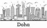 Qatar Doha Graphicriver sketch template