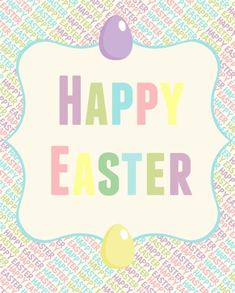 colorful  simple happy easter printable real  quirky